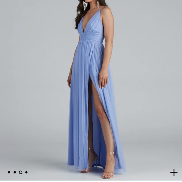 NWT Windsor Shay A Line Tulle Formal Dress in Wine - Picture 10 of 11